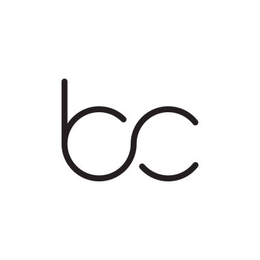 bc ilk harf vektör logo simgesi