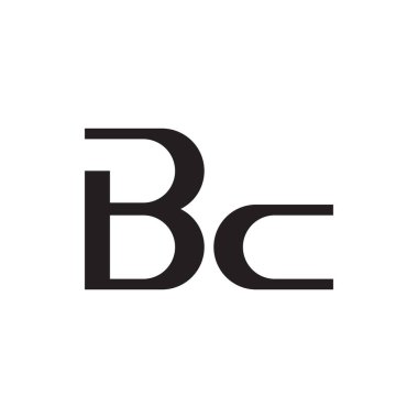 bc ilk harf vektör logo simgesi