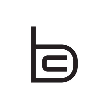 bc ilk harf vektör logo simgesi