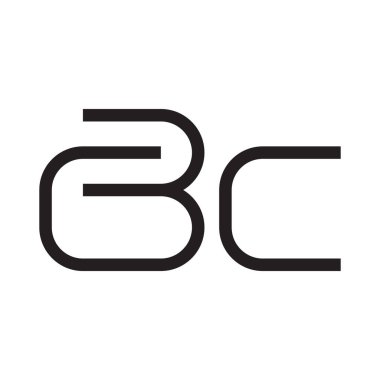 bc ilk harf vektör logo simgesi