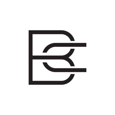 bc ilk harf vektör logo simgesi