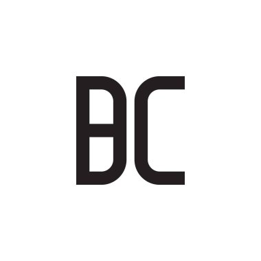 bc ilk harf vektör logo simgesi