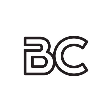 bc ilk harf vektör logo simgesi