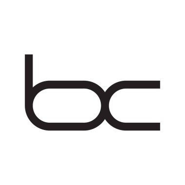 bc ilk harf vektör logo simgesi