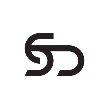 sd ilk harf vektör logo simgesi