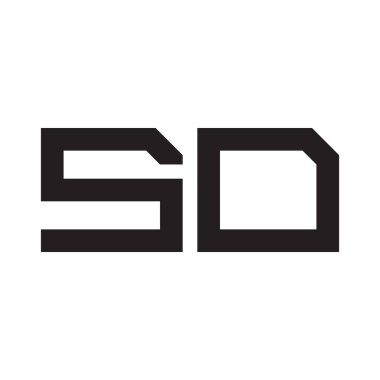 sd ilk harf vektör logo simgesi