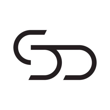 sd ilk harf vektör logo simgesi