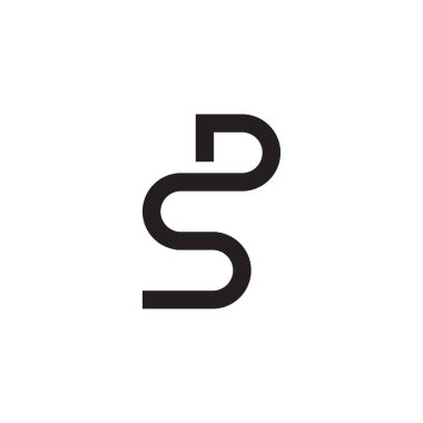 sd ilk harf vektör logo simgesi