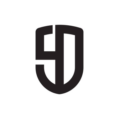 sd ilk harf vektör logo simgesi