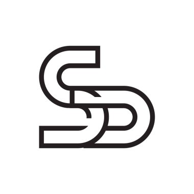 sd ilk harf vektör logo simgesi