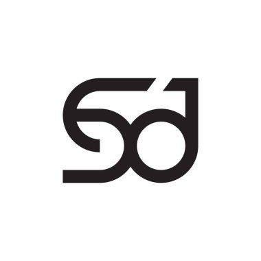 sd ilk harf vektör logo simgesi