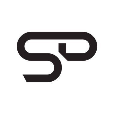 sd ilk harf vektör logo simgesi