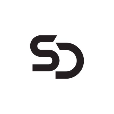 sd ilk harf vektör logo simgesi