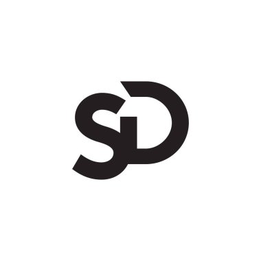 sd ilk harf vektör logo simgesi