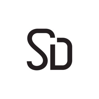 sd ilk harf vektör logo simgesi