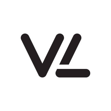 wl ilk harf vektör logo simgesi