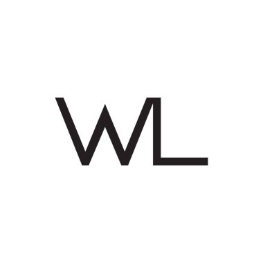 wl ilk harf vektör logo simgesi