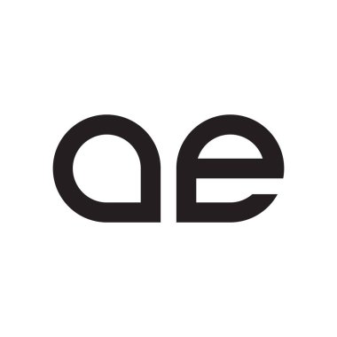 ae ilk harf vektör logo simgesi