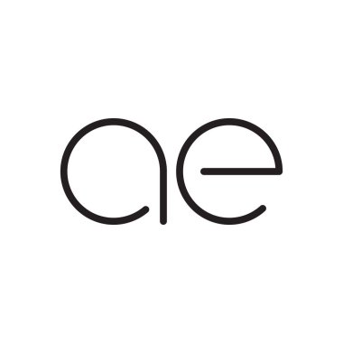 ae ilk harf vektör logo simgesi