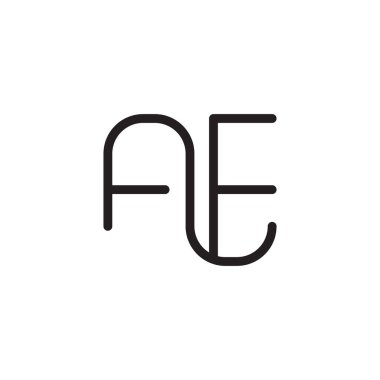 ae ilk harf vektör logo simgesi