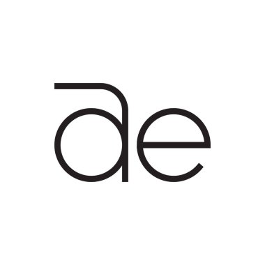 ae ilk harf vektör logo simgesi