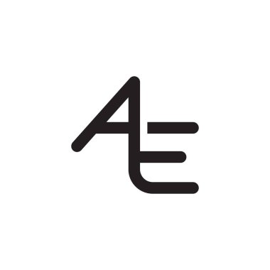 ae ilk harf vektör logo simgesi