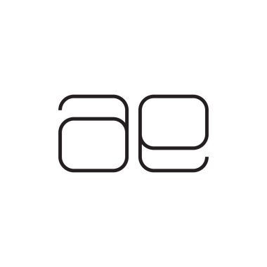 ae ilk harf vektör logo simgesi