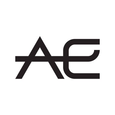 ae ilk harf vektör logo simgesi