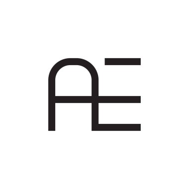 ae ilk harf vektör logo simgesi