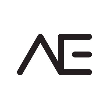 ae ilk harf vektör logo simgesi