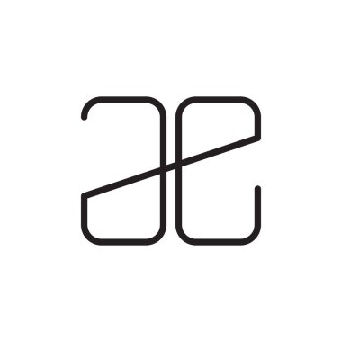 ae ilk harf vektör logo simgesi