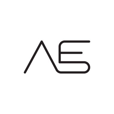 ae ilk harf vektör logo simgesi