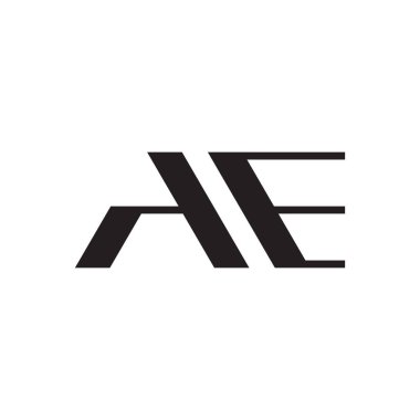 ae ilk harf vektör logo simgesi