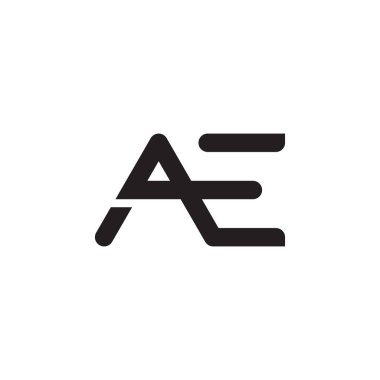 ae ilk harf vektör logo simgesi
