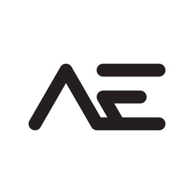ae ilk harf vektör logo simgesi