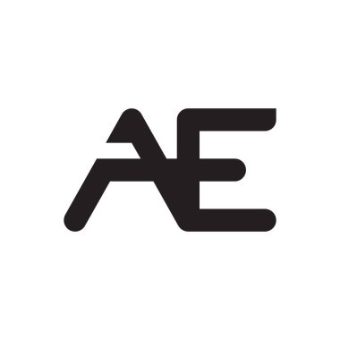 ae ilk harf vektör logo simgesi