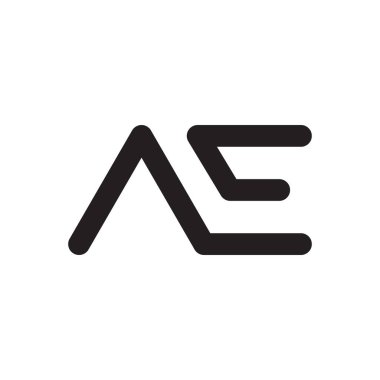 ae ilk harf vektör logo simgesi