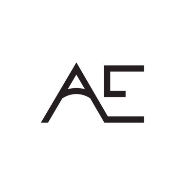 ae ilk harf vektör logo simgesi