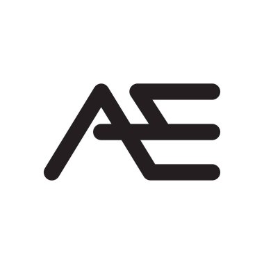ae ilk harf vektör logo simgesi