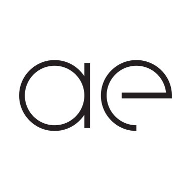 ae ilk harf vektör logo simgesi