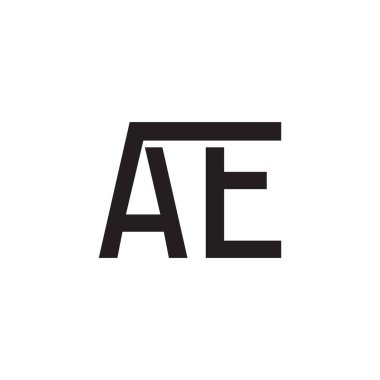 ae ilk harf vektör logo simgesi