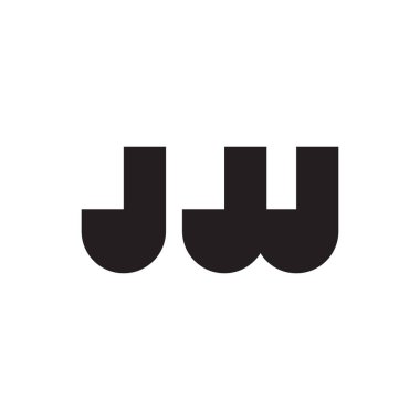 jw ilk harf vektör logo simgesi