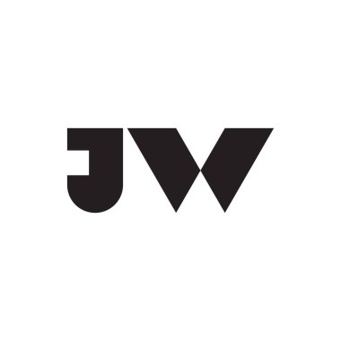 jw ilk harf vektör logo simgesi