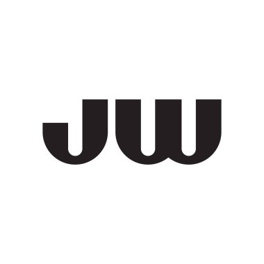 jw ilk harf vektör logo simgesi
