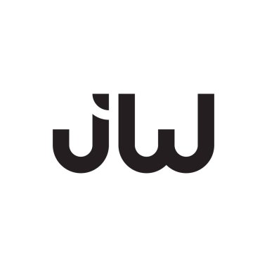 jw ilk harf vektör logo simgesi