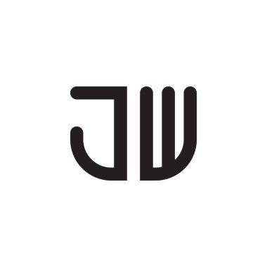 jw ilk harf vektör logo simgesi