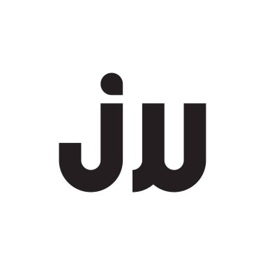 jw ilk harf vektör logo simgesi