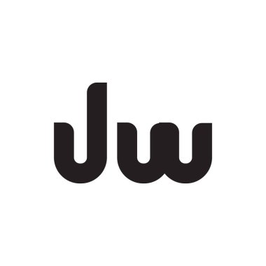 jw ilk harf vektör logo simgesi