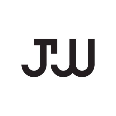 jw ilk harf vektör logo simgesi