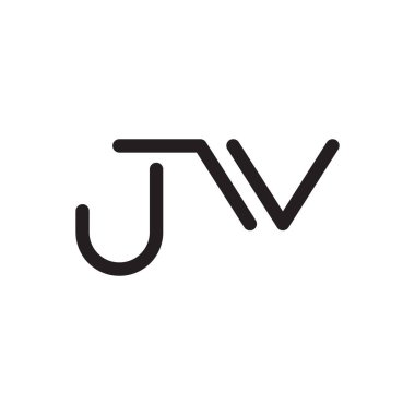 jw ilk harf vektör logo simgesi